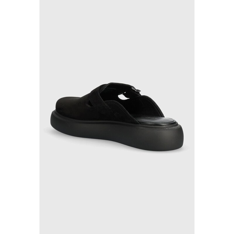 Semišové pantofle Vagabond Shoemakers BLENDA dámské, černá barva, na platformě, 5519-750-20