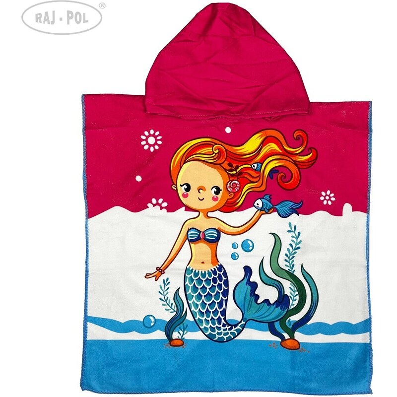Raj-Pol Unisex's Towel Beach Poncho Mermaid