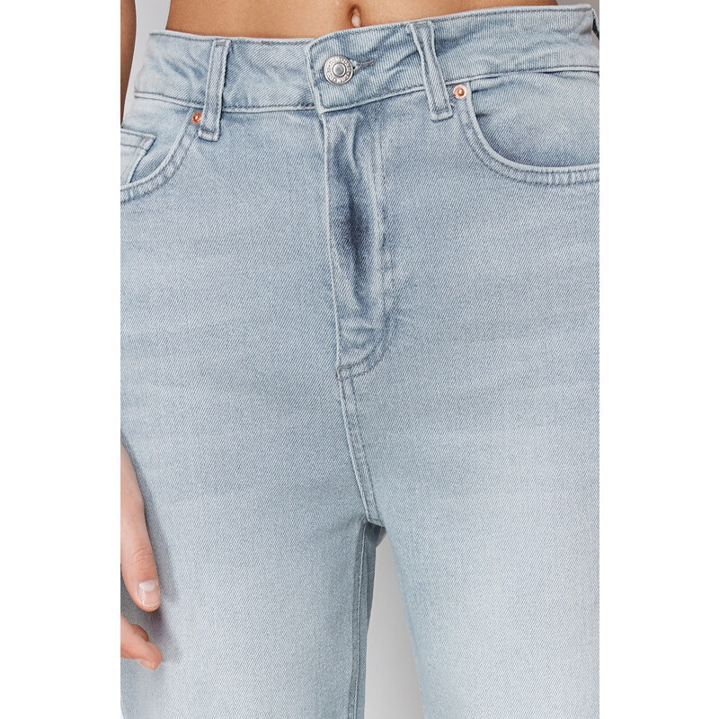 Trendyol Black High Waist Straight Jeans