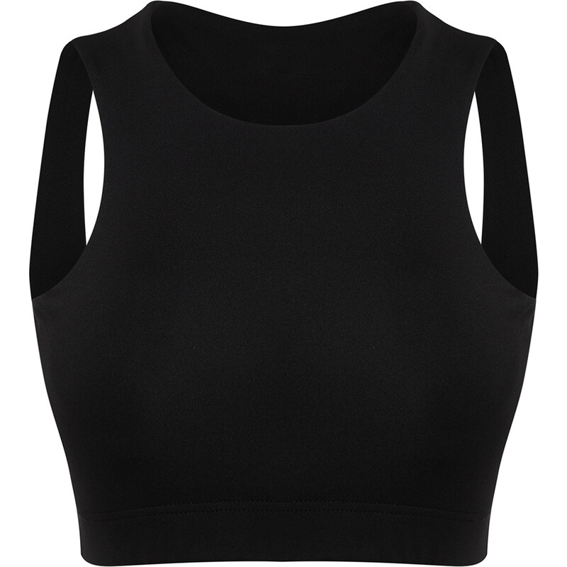 Trendyol Black Back Reflector Print Detailed Support/Shaping Knitted Sports Bra