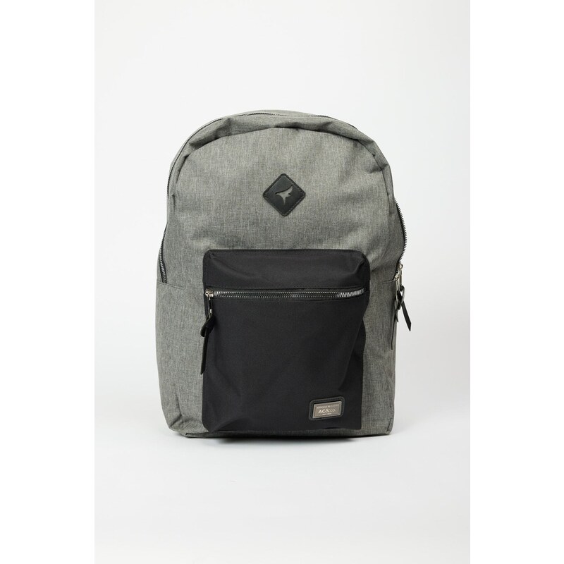 AC&Co / Altınyıldız Classics Men's Grey-black Logo Sports School-Backpack with Laptop Compartment