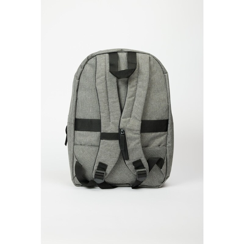 AC&Co / Altınyıldız Classics Men's Grey-black Logo Sports School-Backpack with Laptop Compartment