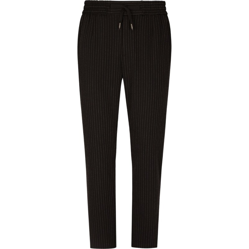 DOLCE & GABBANA Pinstriped Black kalhoty