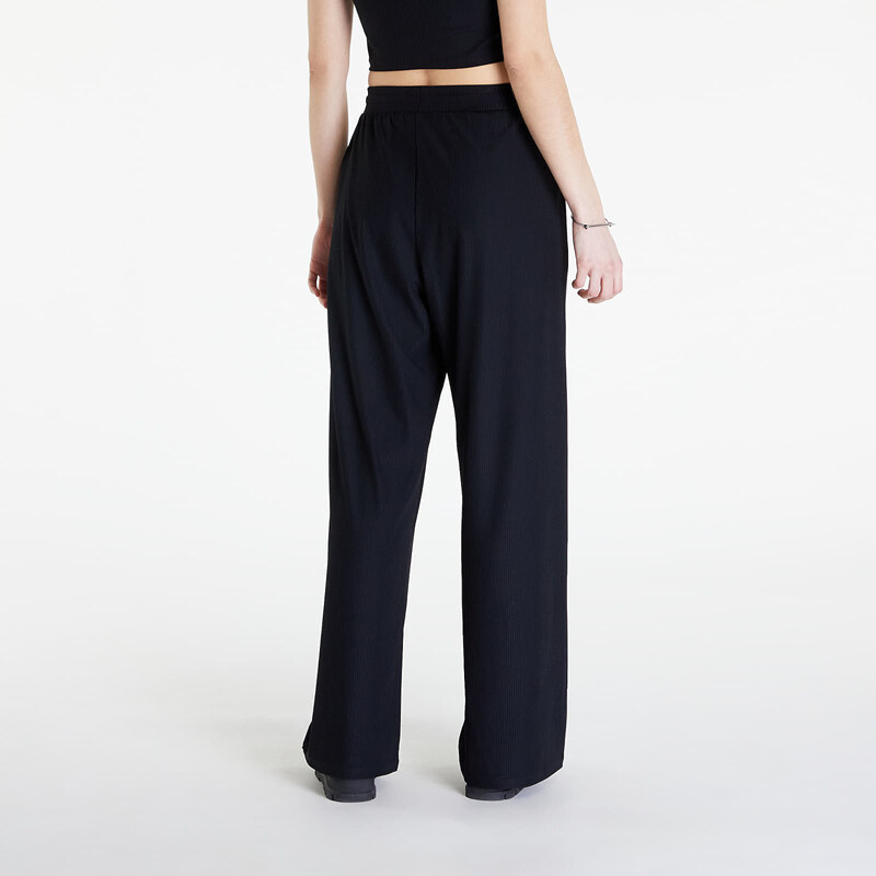 Dámské tepláky Roxy Rise & Vibe Rib Wide Leg Pants Anthracite