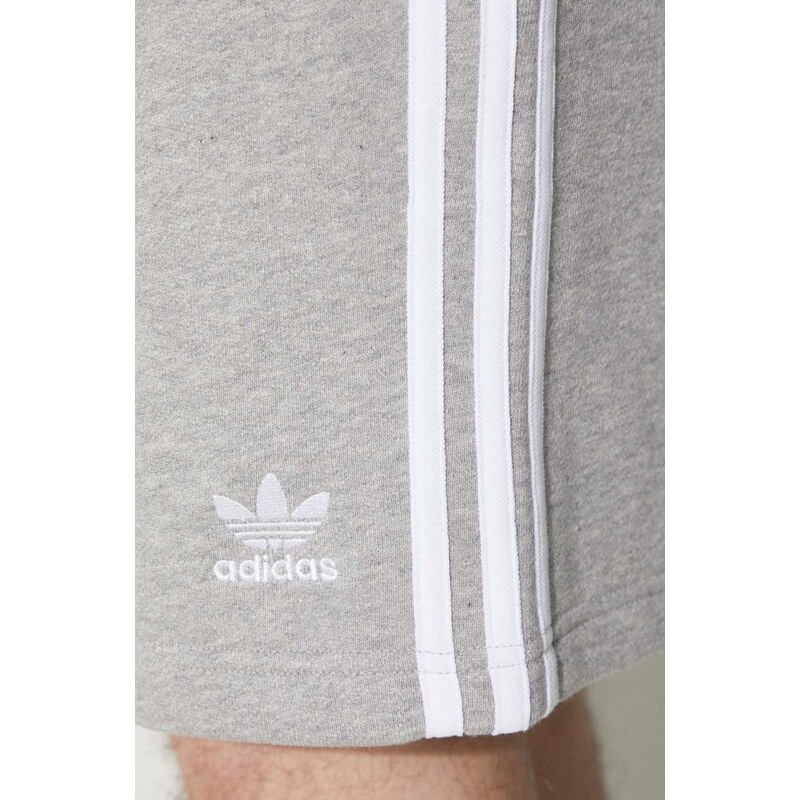 Bavlněné šortky adidas Originals Adicolor 3-Stripes šedá barva, melanžové, IU2340