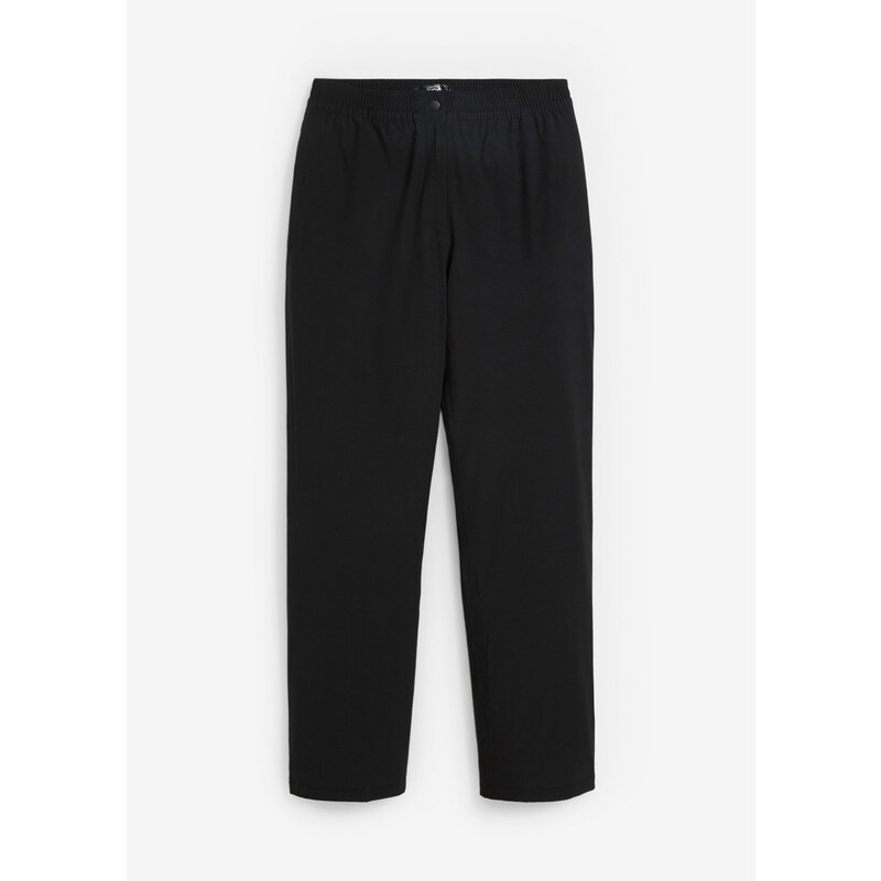 bonprix Termo kalhoty s flísovou podšívkou a pohodlným pasem, nepromokavé, Straight Černá