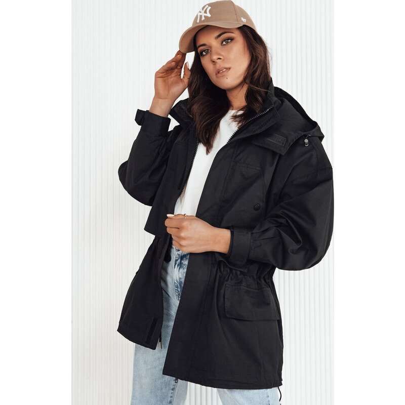 BASIC ČERNÁ PŘECHODOVÁ OVERSIZE PARKA MINESSA