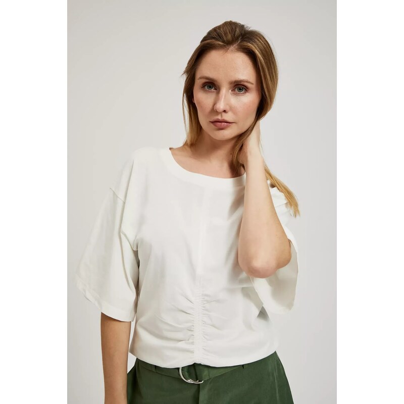 Marisse Womens Blouse L-Ts-4338 Off White 108371215