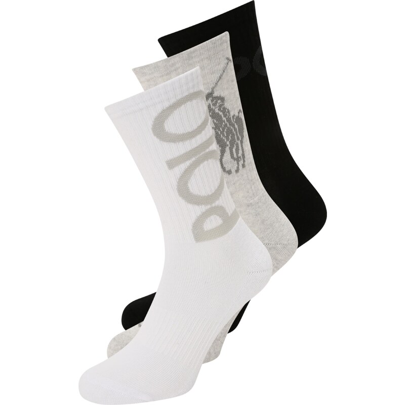 Polo Ralph Lauren Ponožky šedá / černá / bílá