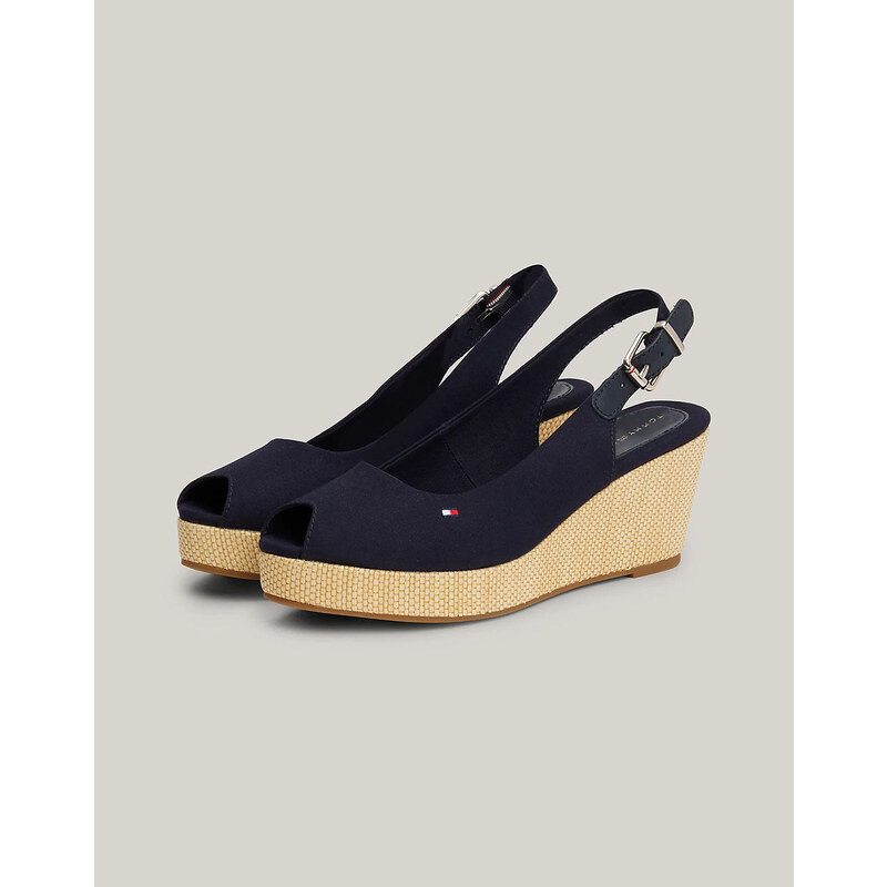 TOMMY HILFIGER ICONIC ELBA SLING BACK WEDGE