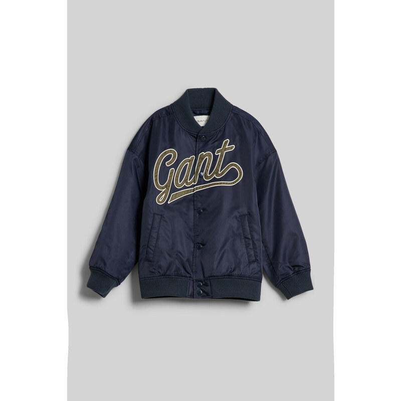 BUNDA GANT SCRIPT LOGO VARSITY JACKET modrá 98/104