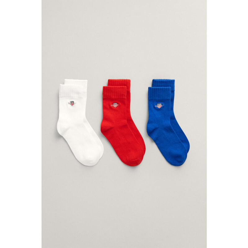 PONOŽKY 3-PACK GANT SHIELD SOCKS 3-PACK modrá 19/21