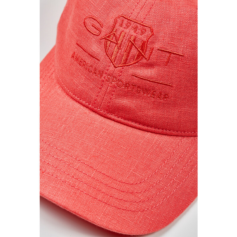 KŠILTOVKA GANT TONAL ARCHIVE SHIELD LINEN CAP růžová None