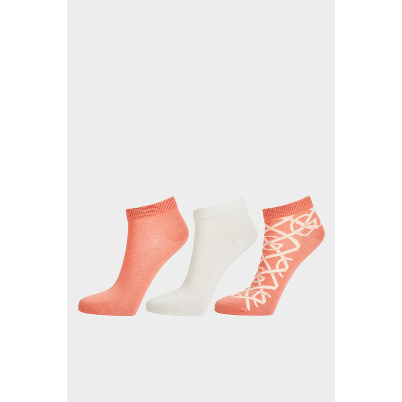 PONOŽKY GANT G PATTERN ANKLE SOCKS 3-PACK růžová 36/38