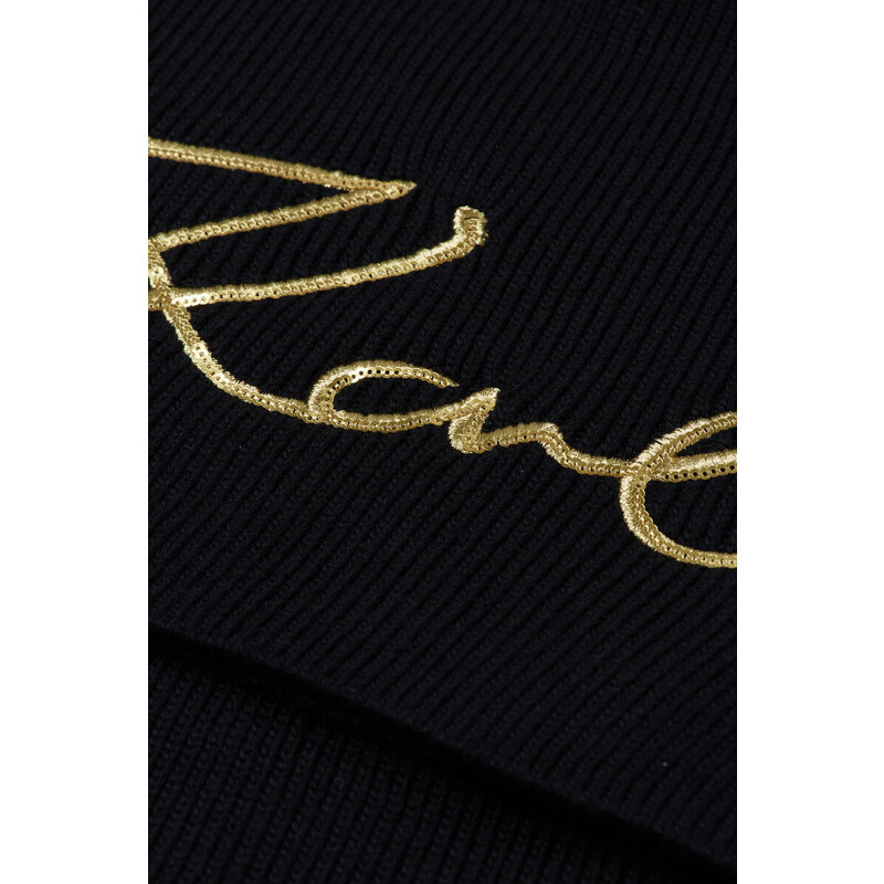 ŠÁLA KARL LAGERFELD K/SIGNATURE WOOL KNIT SCARF