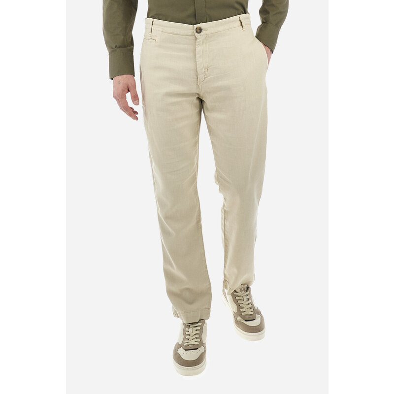 KALHOTY LA MARTINA MAN CHINO PANTS COTTON LINEN H