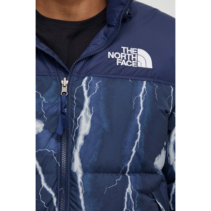 Péřová bunda The North Face 1996 RETRO NUPTSE JACKET pánská, tmavomodrá barva, zimní, NF0A3C8DSIP1