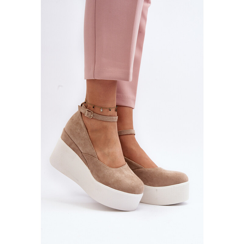 Kesi Dámské béžové espadrilky Malla Wedge