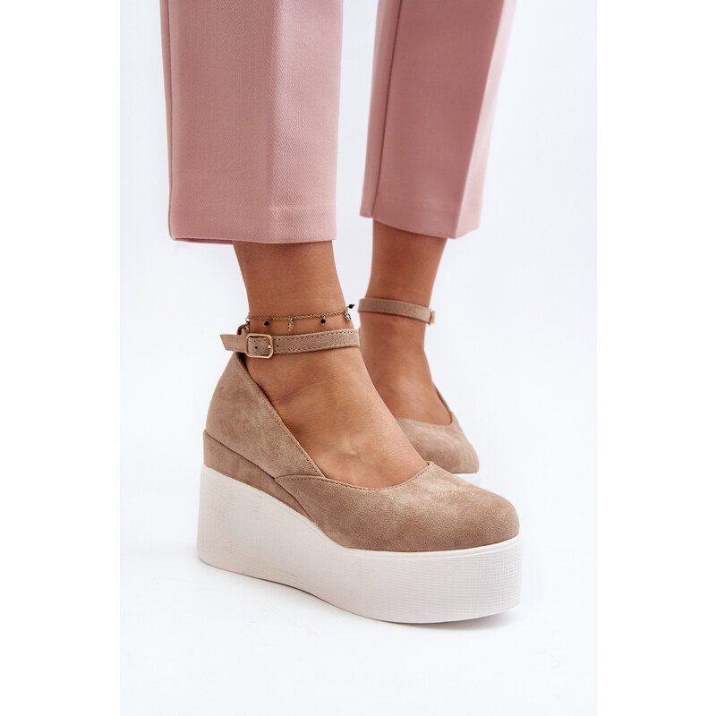 Kesi Dámské béžové espadrilky Malla Wedge