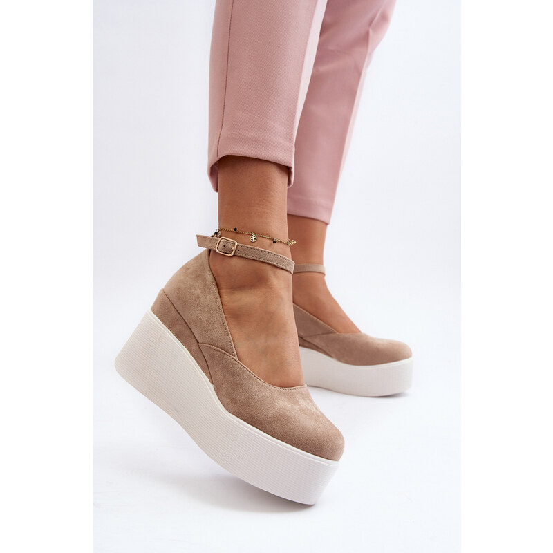 Kesi Dámské béžové espadrilky Malla Wedge