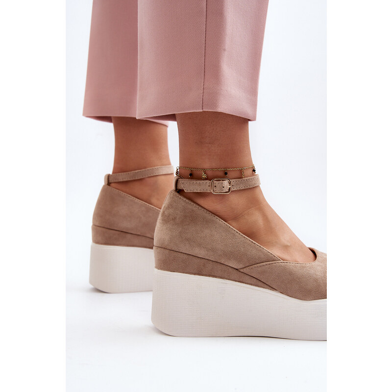 Kesi Dámské béžové espadrilky Malla Wedge