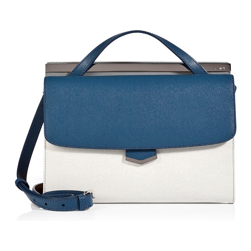 Fendi Colorblock Leather Demi Jour Convertible Satchel