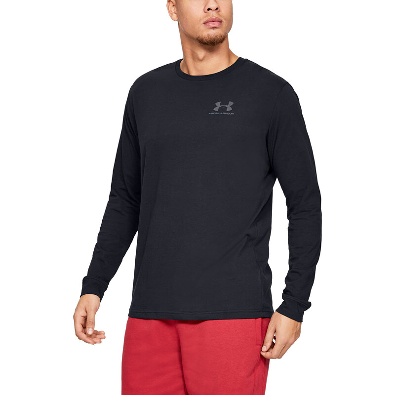 Pánské tričko Under Armour Sportstyle Left Chest Ls Black