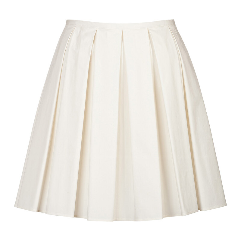 RED Valentino Stretch Cotton Pleated Skirt