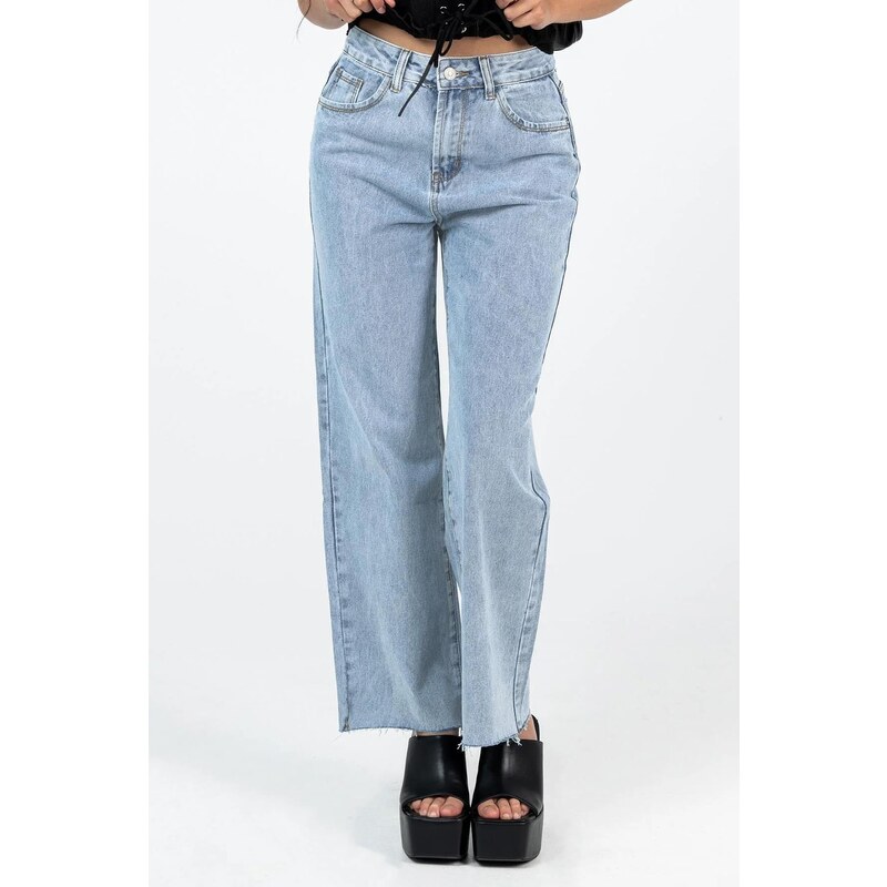 Madmext Light Blue Relaxed Fit Women's Jeans