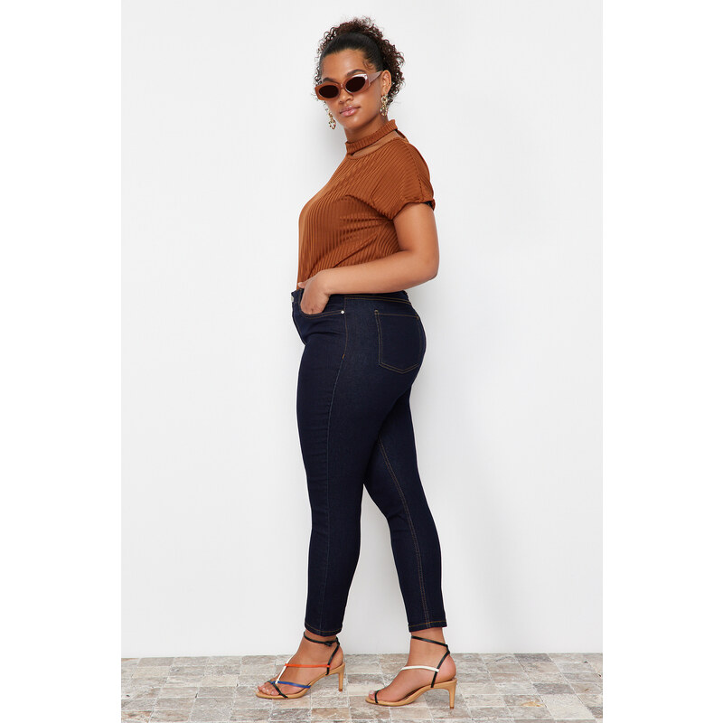 Trendyol Curve Dark Blue Stretchy Skinny Jeans