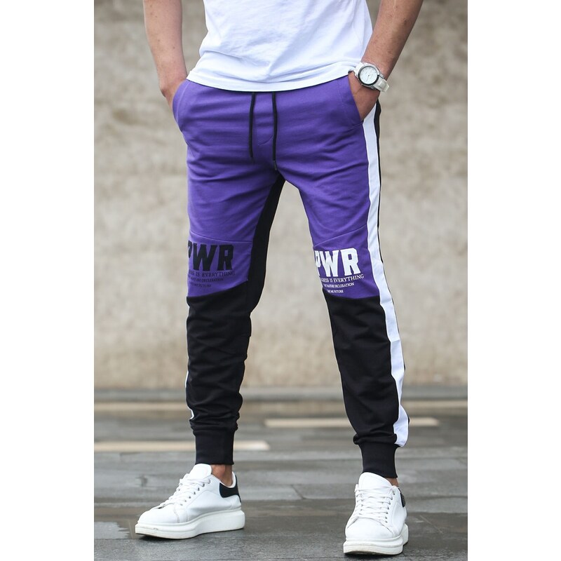 Madmext Printed Purple Tracksuit 2904