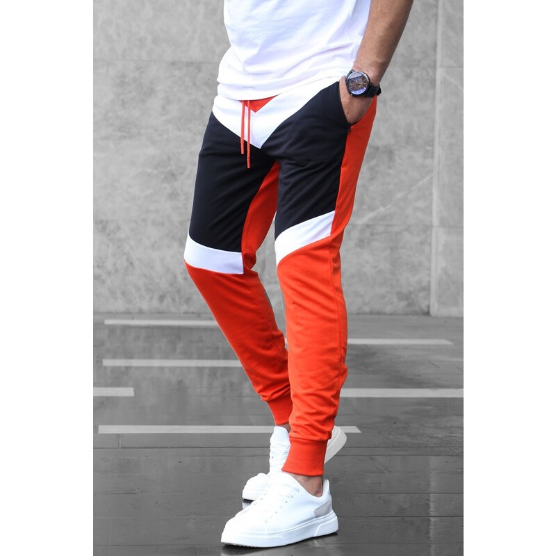 Madmext Color Block Orange Tracksuit 2927