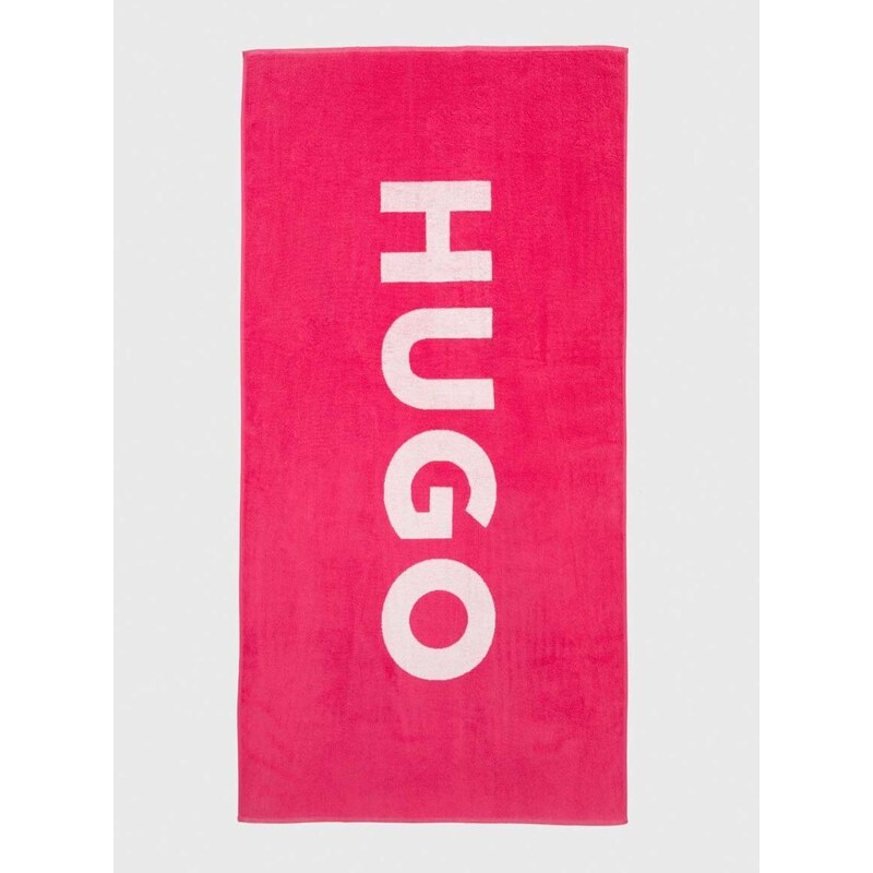 Bavlněný ručník HUGO červená barva