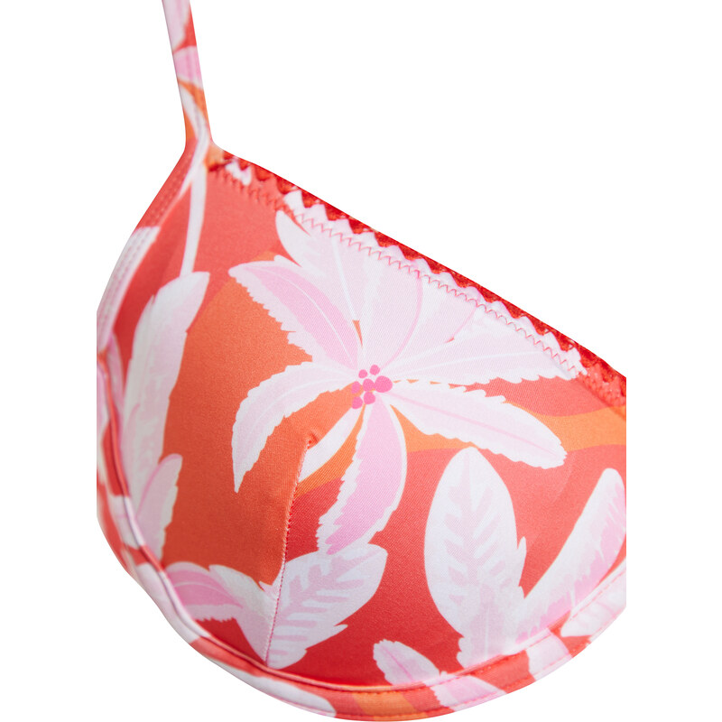 Trendyol Tropical Patterned Balcony Embroidered Bikini Top