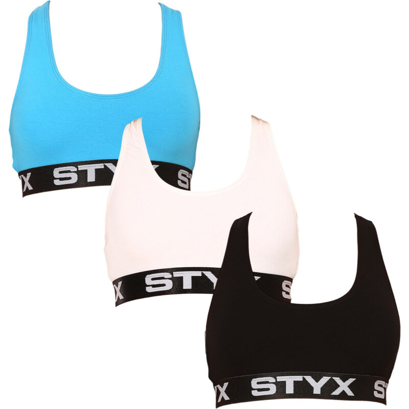 3PACK dámská podprsenka Styx sport vícebarevná (3IP09019) 90254965