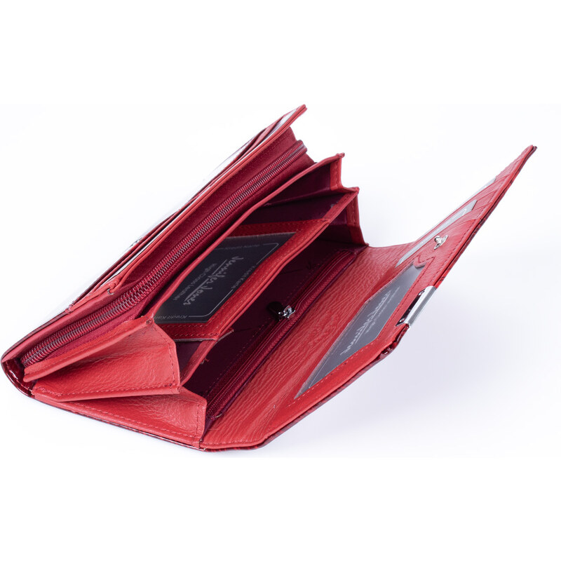 Jennifer Jones Dámská kožená peněženka 5288-11 červená žíhaná