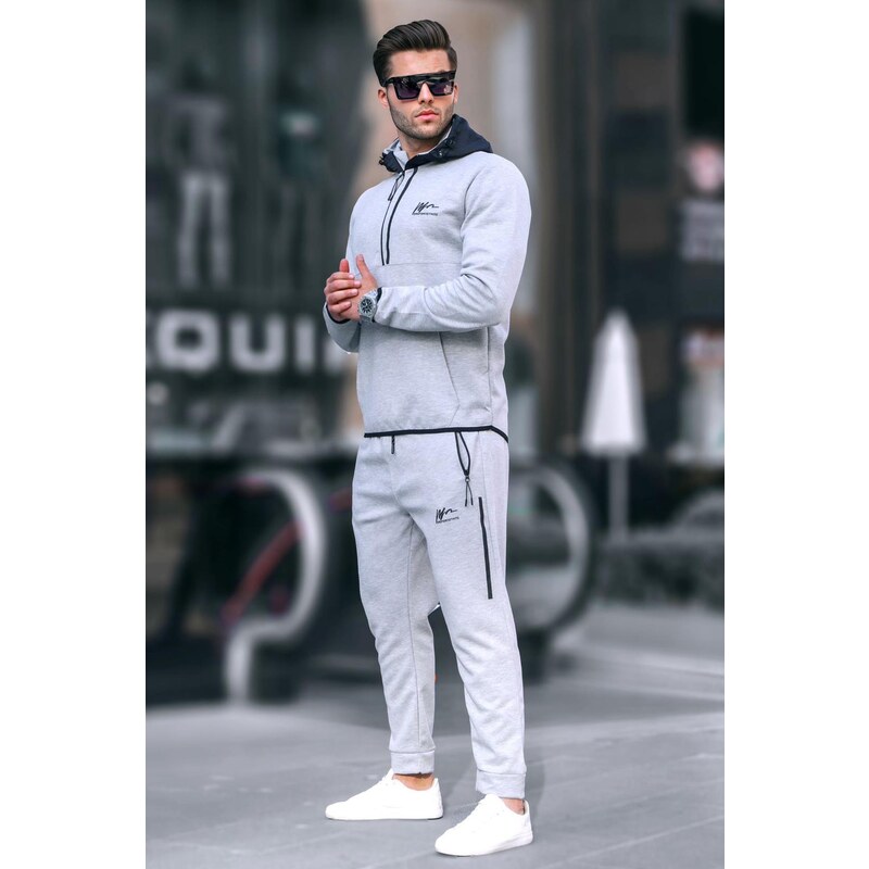 Madmext Men's Grimelange Zippered Hooded Tracksuit 6843