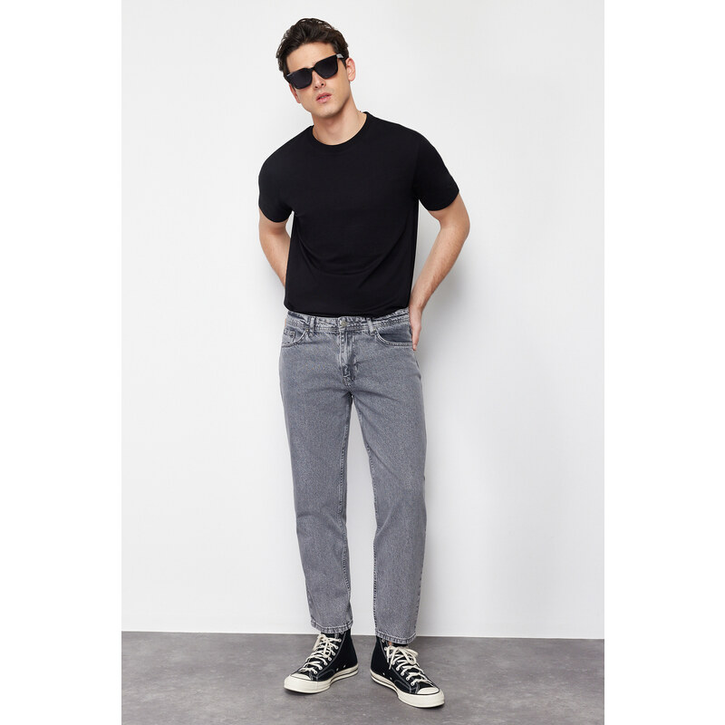 Trendyol Gray Relax Fit Jeans Denim Trousers