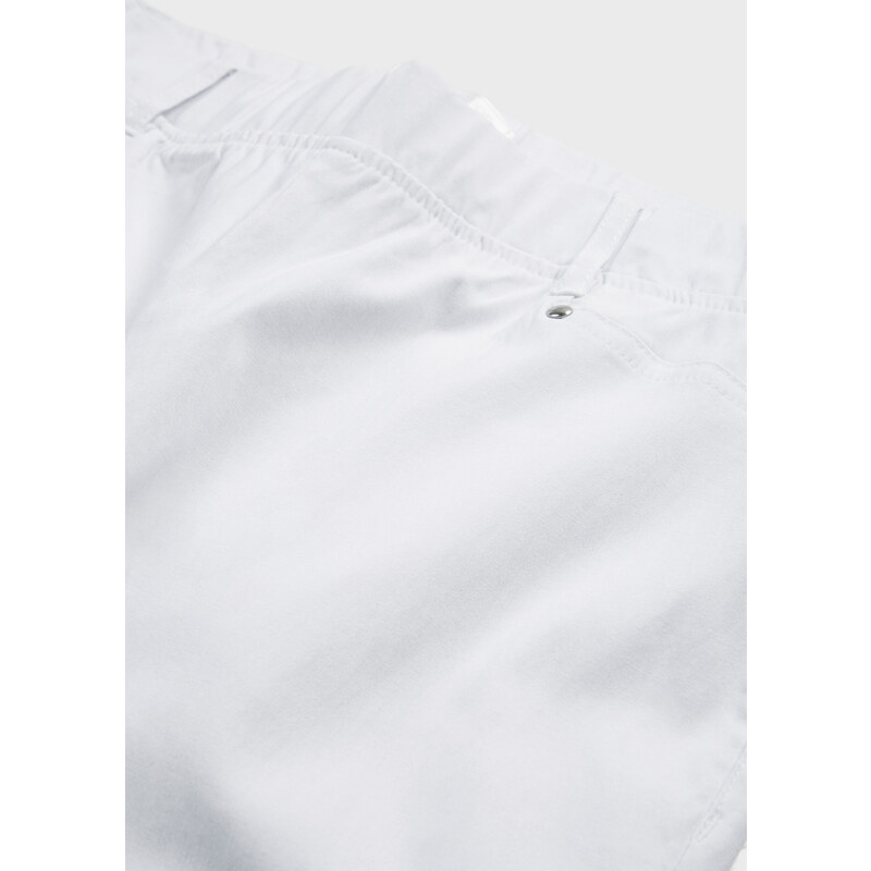 bonprix Strečové kalhoty bez zapínání Bílá