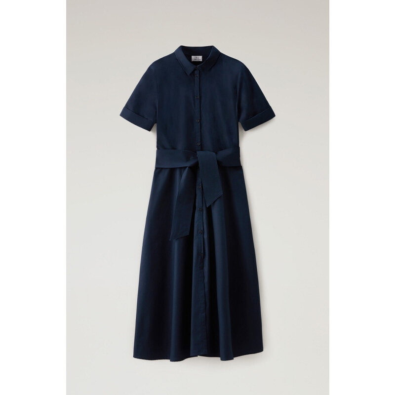 ŠATY WOOLRICH BELTED POPLIN SHIRT DRESS