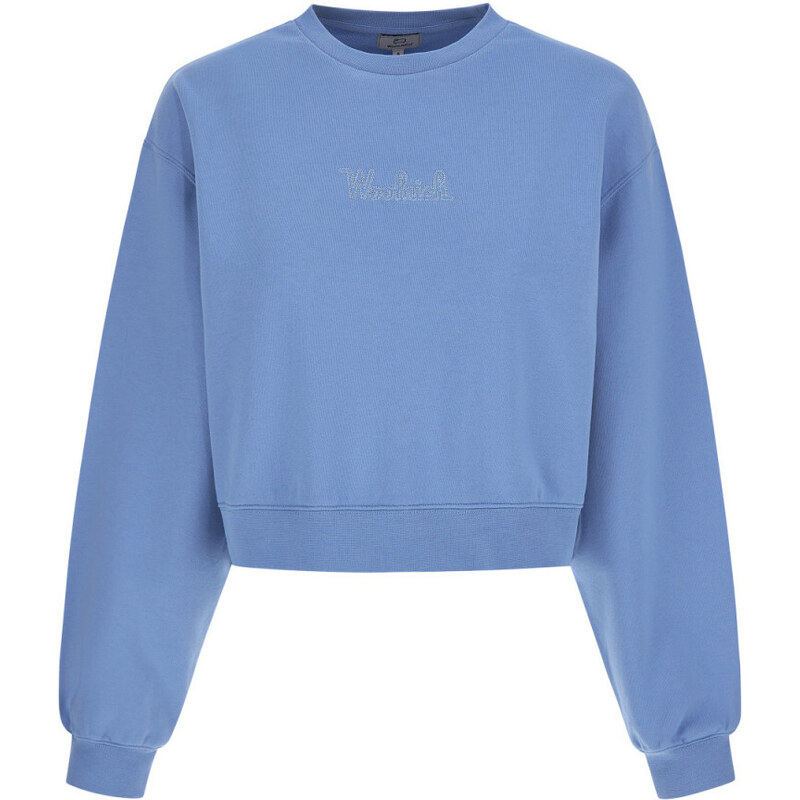 MIKINA WOOLRICH COTTON FLEECE LOGO CREWNECK