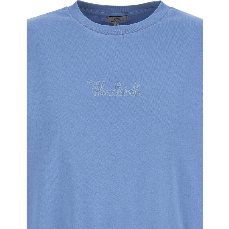 MIKINA WOOLRICH COTTON FLEECE LOGO CREWNECK