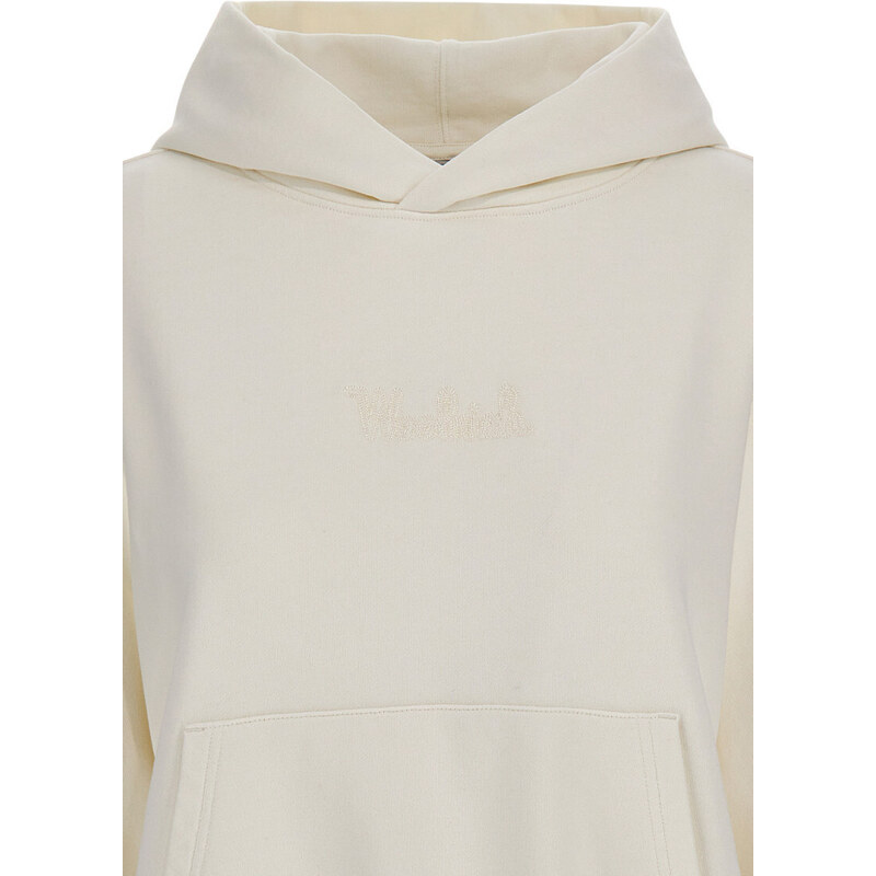 MIKINA WOOLRICH COTTON FLEECE LOGO HOODIE