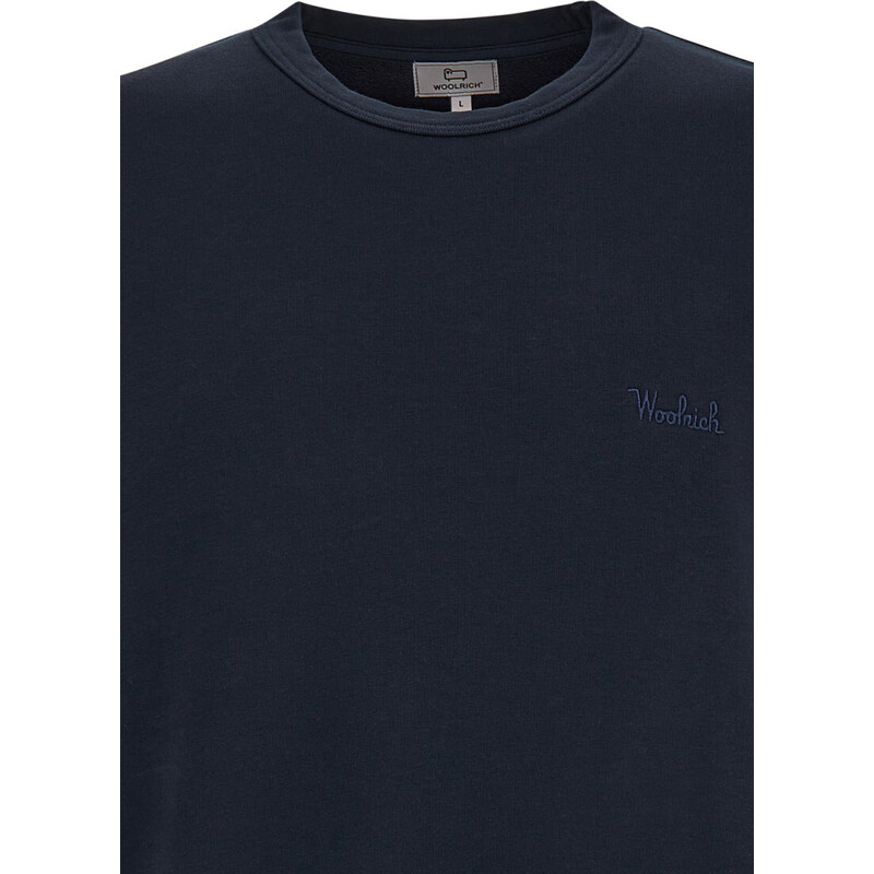 MIKINA WOOLRICH LOGO SCRIPT CREWNECK