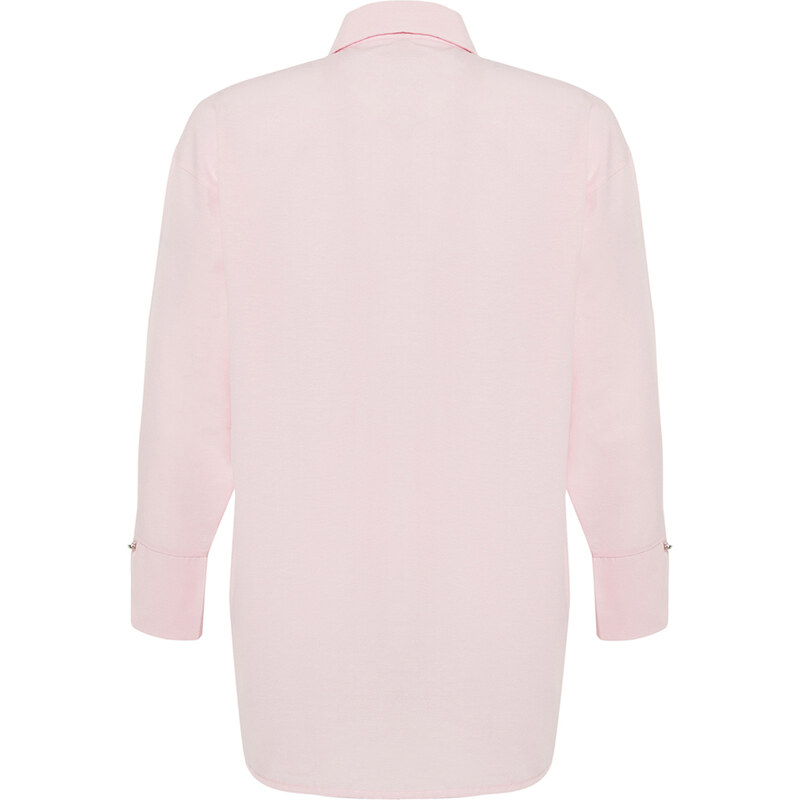 Trendyol Light Pink Cuff Detailed Woven Shirt