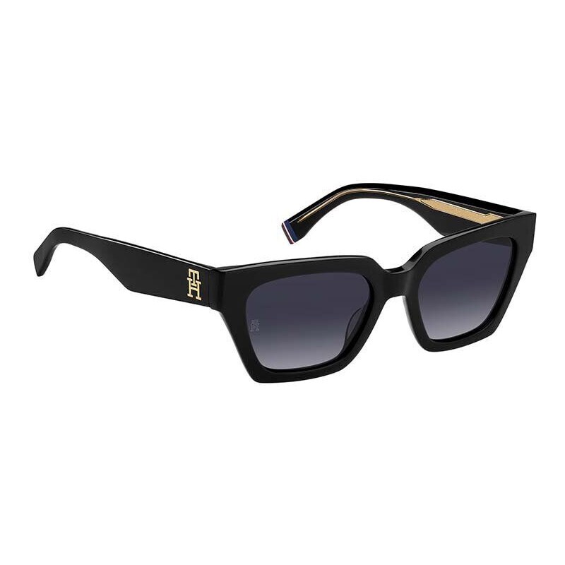 Sluneční brýle Tommy Hilfiger dámské, černá barva, TH 2101/S