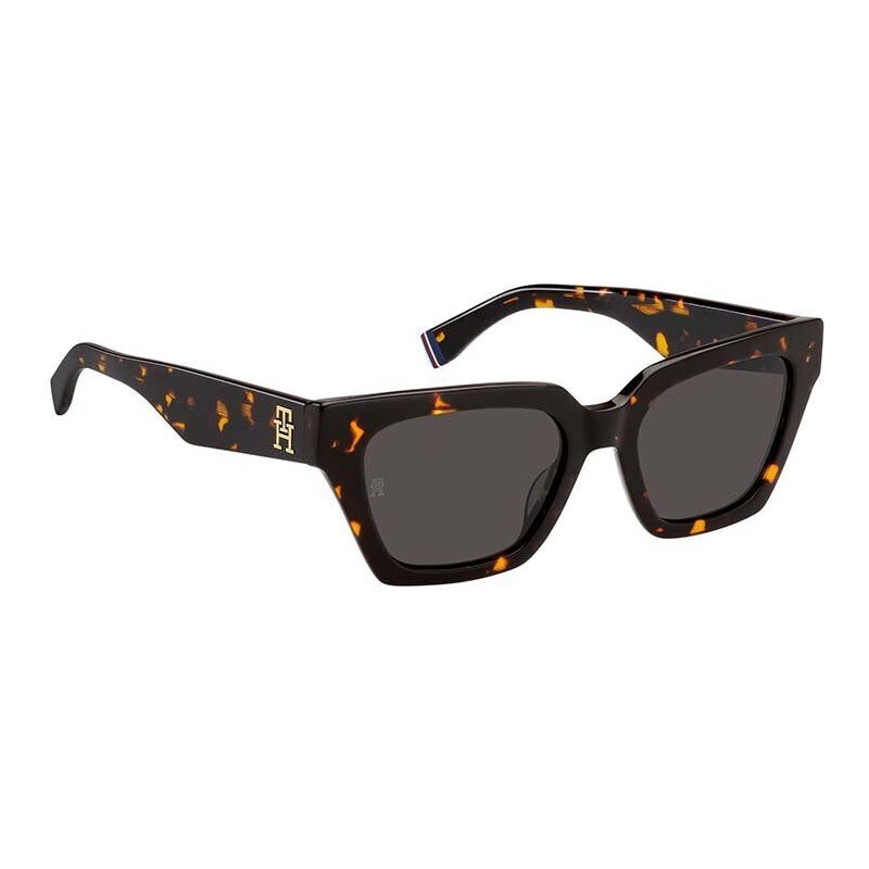 Sluneční brýle Tommy Hilfiger dámské, hnědá barva, TH 2101/S