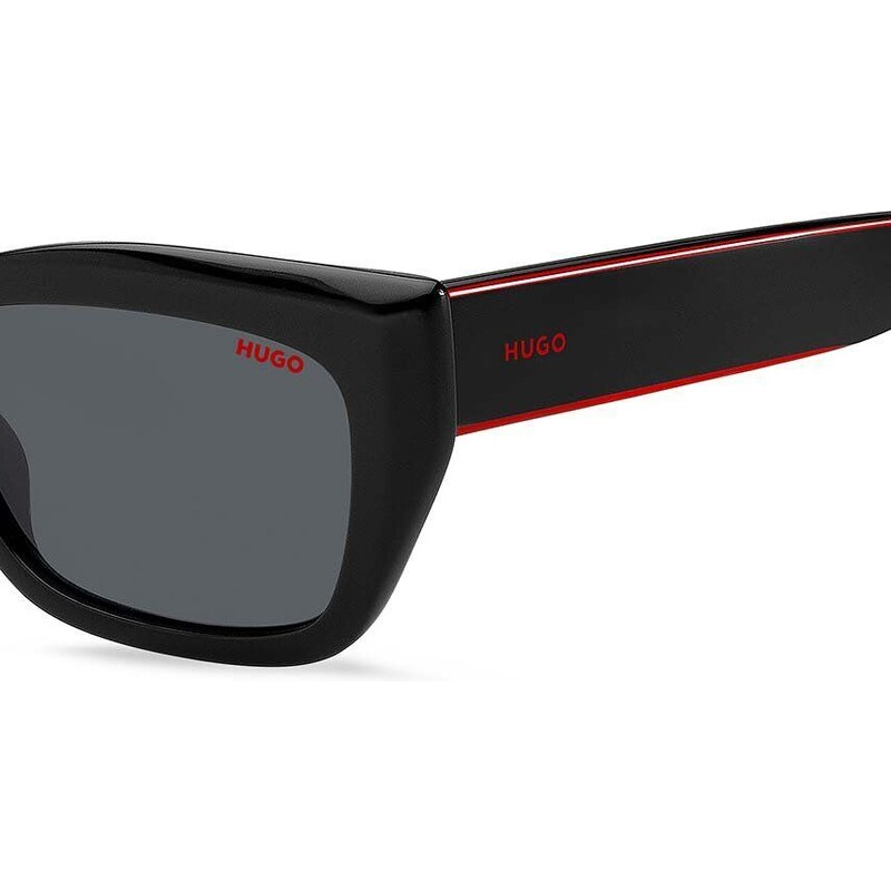 Sluneční brýle HUGO dámské, černá barva, HG 1301/S