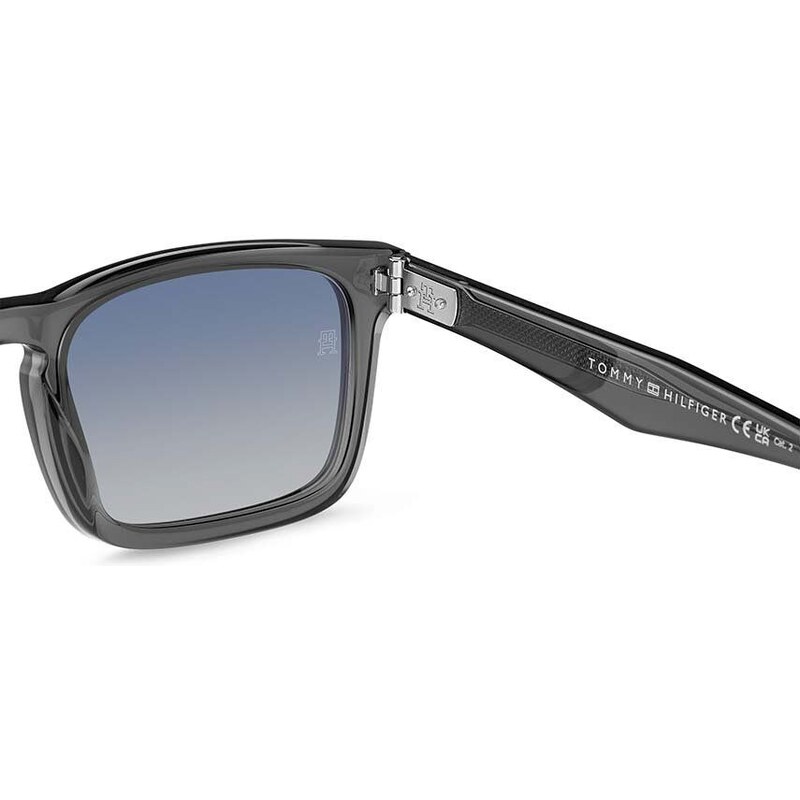 Sluneční brýle Tommy Hilfiger pánské, šedá barva, TH 2068/S