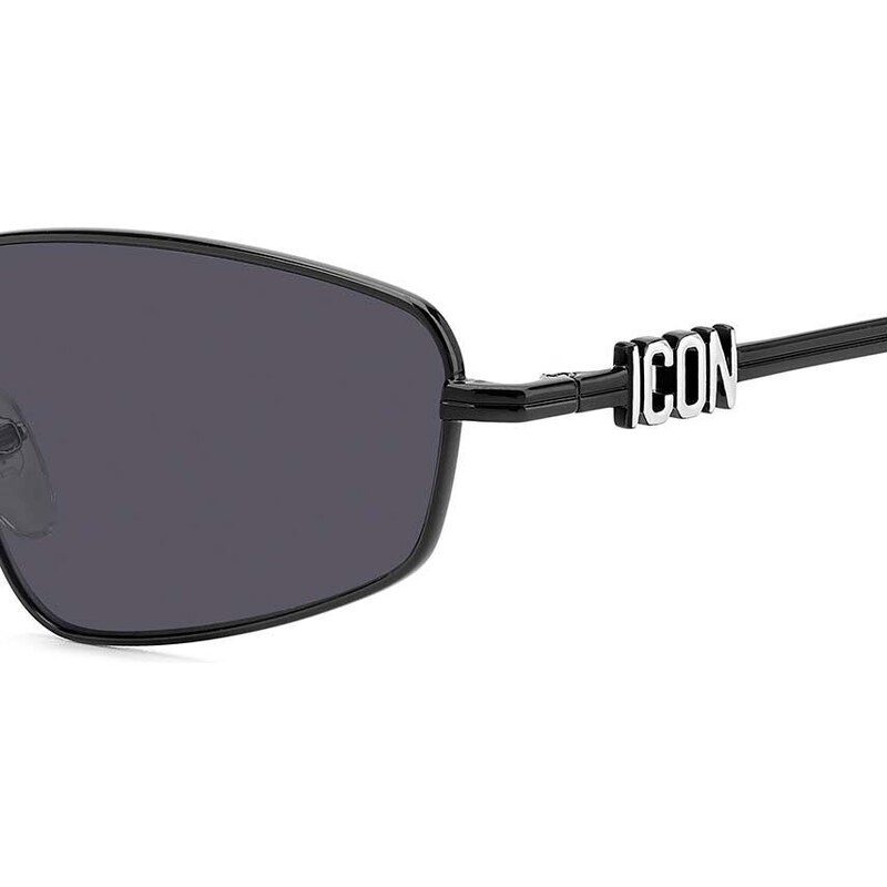 Sluneční brýle DSQUARED2 pánské, černá barva, ICON 0015/S